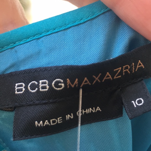 BCBG LINED COTTON PLEATED TOP SZ 10 NWOT - Picture 6 of 10